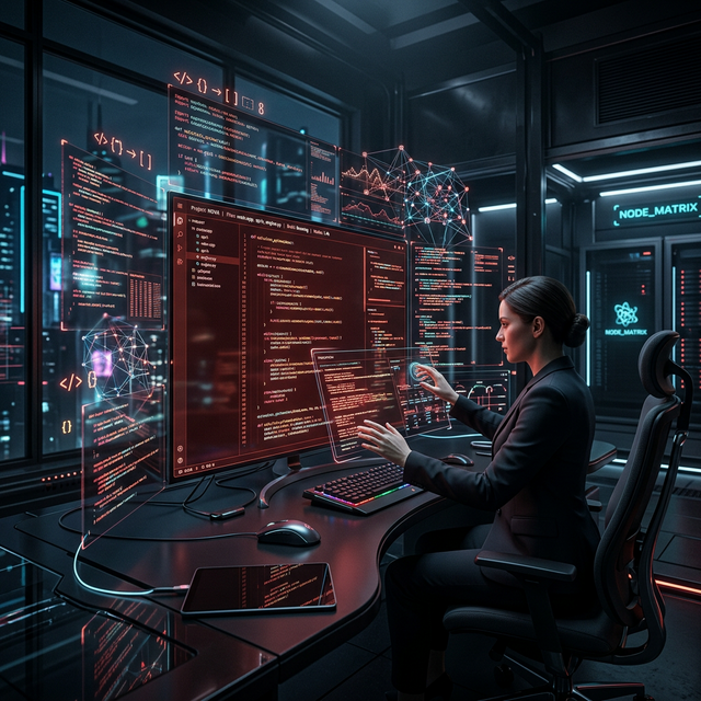 Equipo empresarial evalúa una demostración de software personalizado en una pantalla durante una reunión